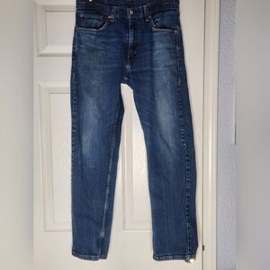 LEVI'S Strauss 505 W30"×L32 Straight Leg Dark Blue Wash Denim  Men's Jeans